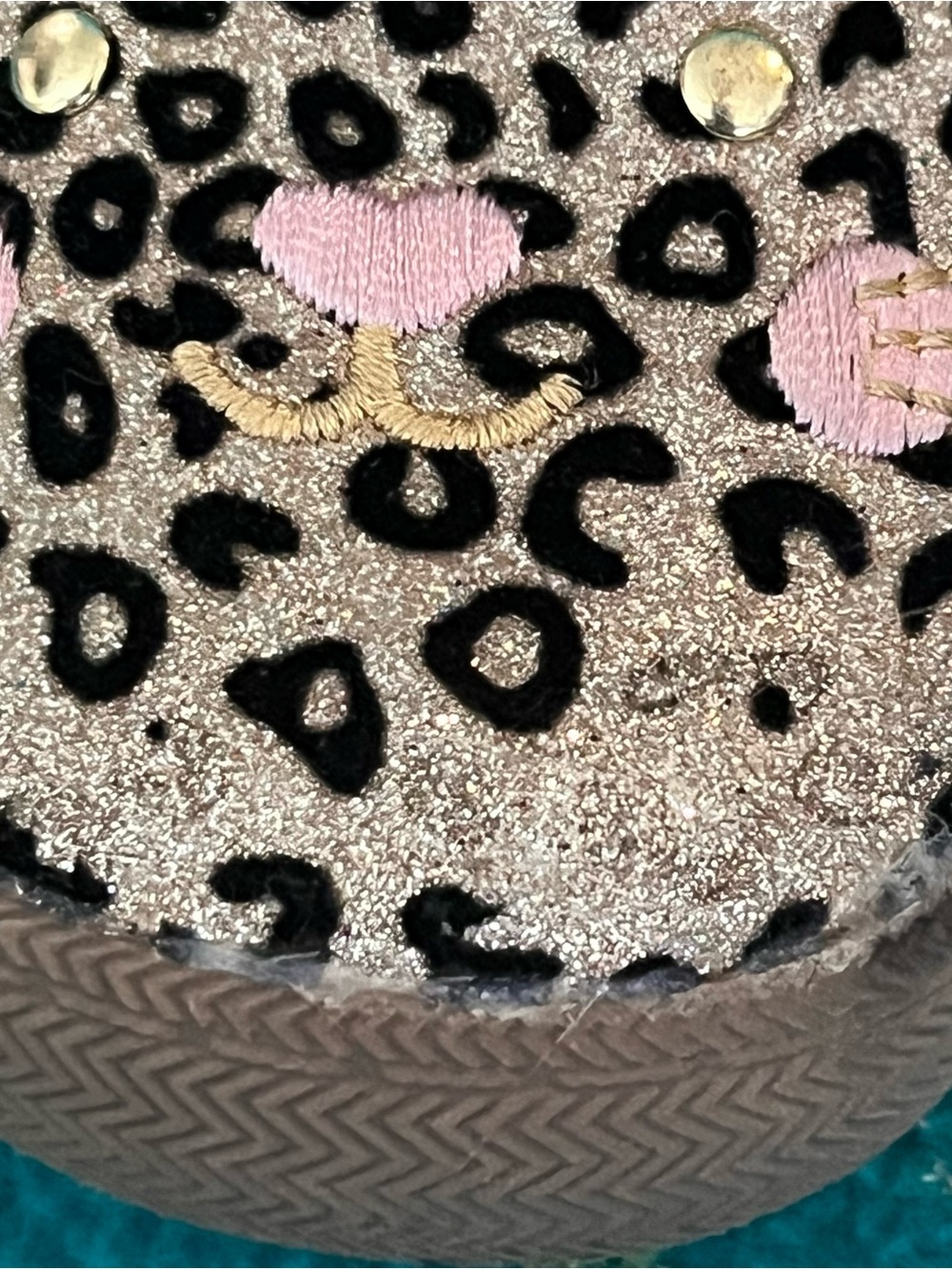 Harper Canyon Girls Leopard Print Cat Mary Janes in Gold Sz 12 - Picture 5 of 7